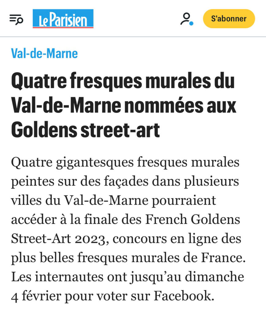 Article Le Parisien Golden Street Art