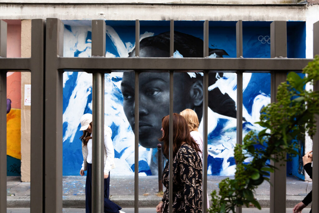 Fresque Clarisse Agbegnenou Jeux Olympiques 2024 2