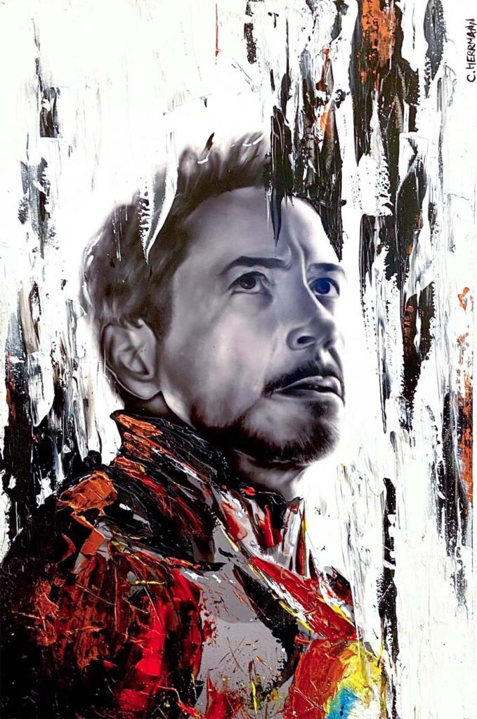 Titre: Tony Stark / Dimensions: 40 x 60 cm