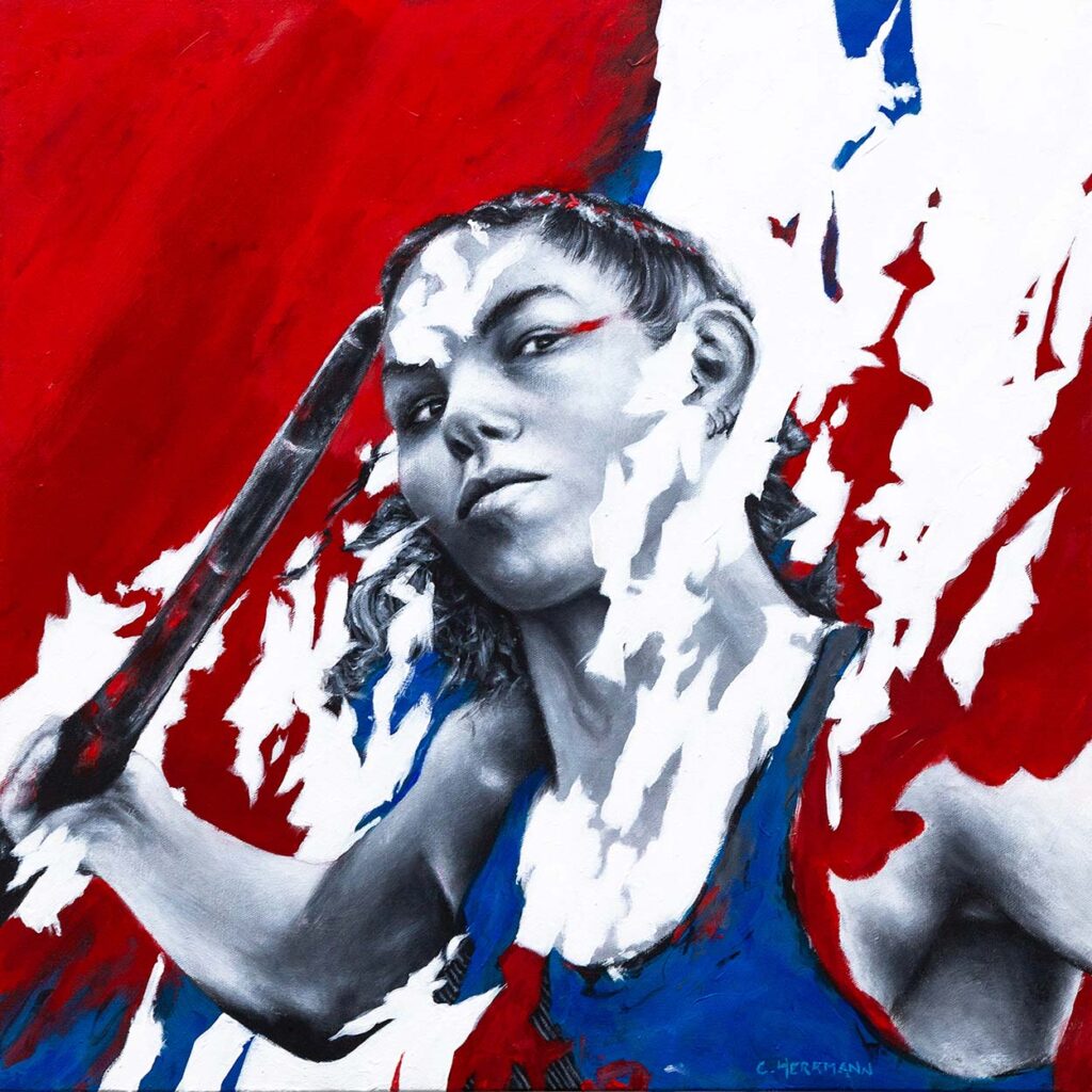 Titre: Auriana Lazraq Khlass / Dimensions: 60 x 60 cm