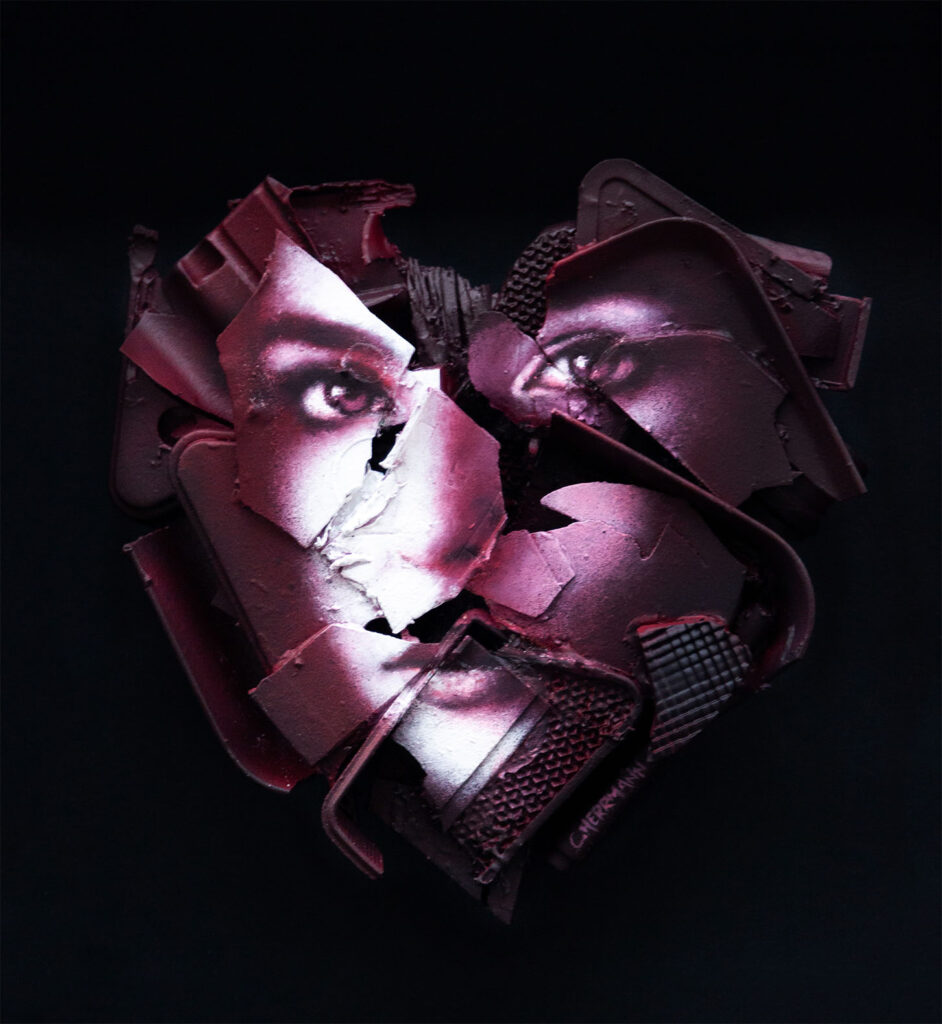 Titre: Love against everything / Dimensions: 25 x 25 cm (2025)