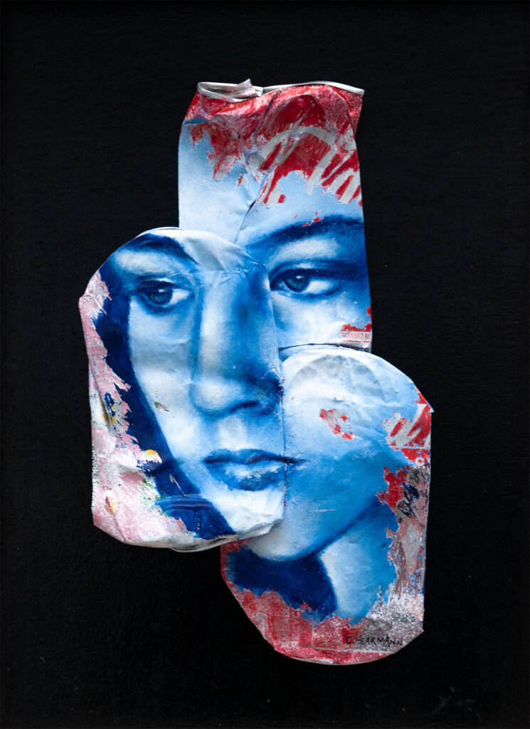 Titre: Canette 4 / Dimensions: 10 x 25 cm (2025)