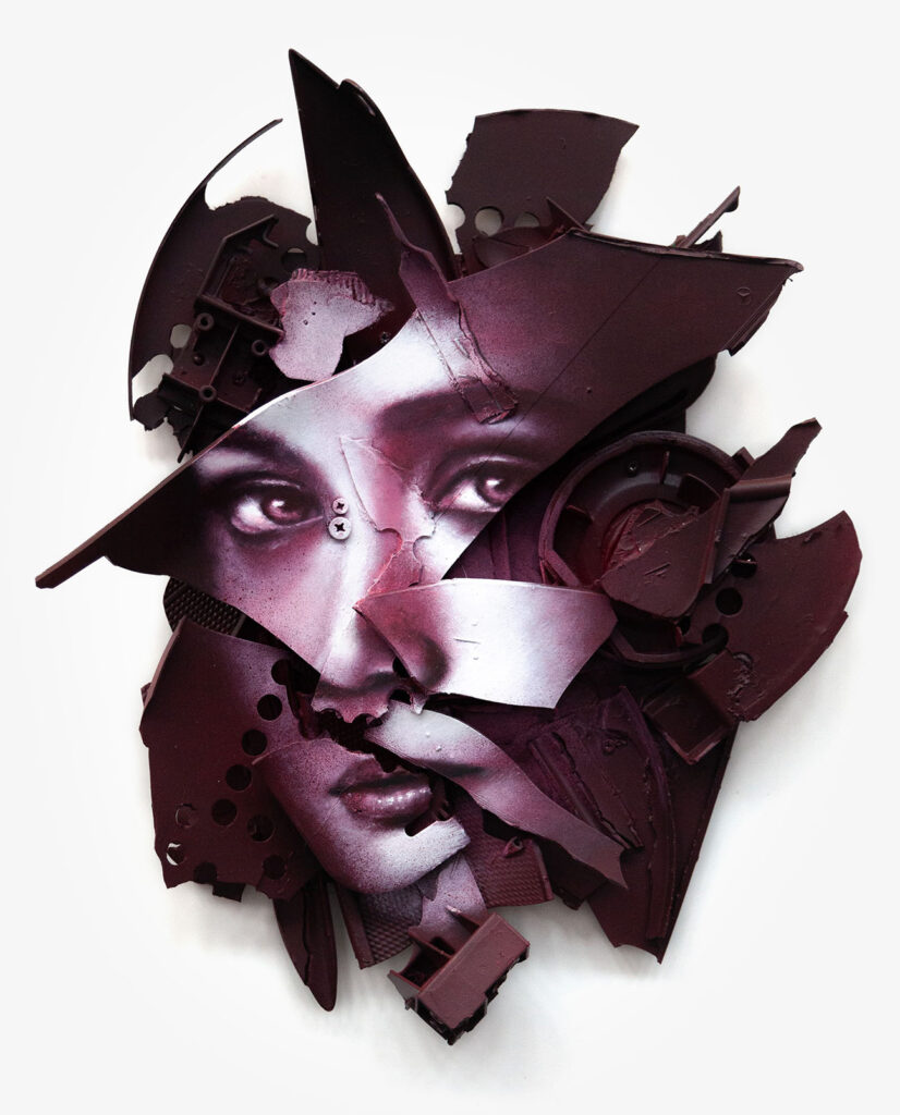 Titre: Strength after crash / Dimensions: 36 x 44 cm (2025)